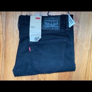 Black Levi’s 511 Slim Fit Jean cut-off Shorts